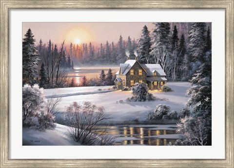 Framed Winter Sunset Print