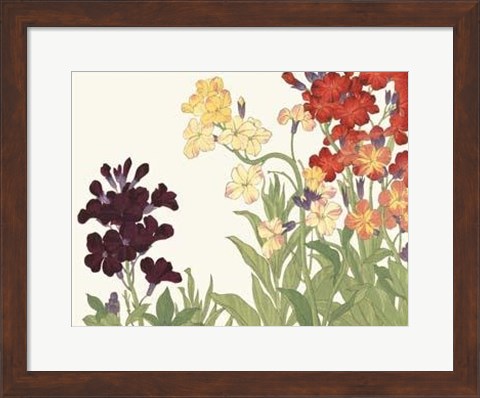Framed Japanese Flower Garden I Print