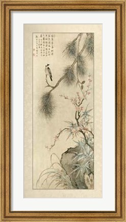 Framed Pine And Bamboo Print