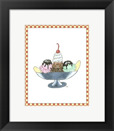 Framed Ice Cream Parlor IV Print