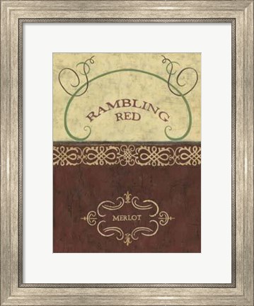 Framed Rambling Red (Pp) Print