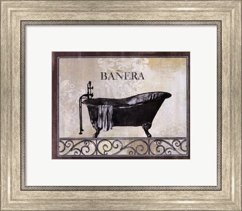 Framed Bath Silhouette III Print
