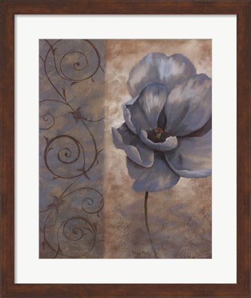 Framed Fleur Bleue I Print