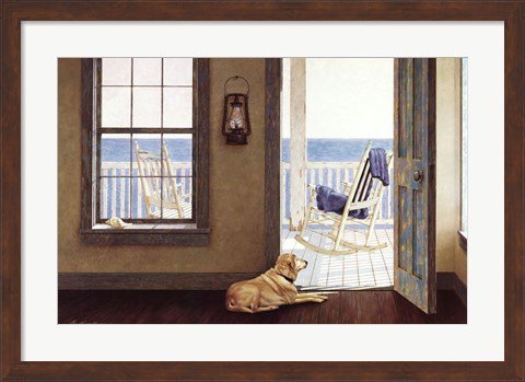 Framed Looking Over The Sea Print