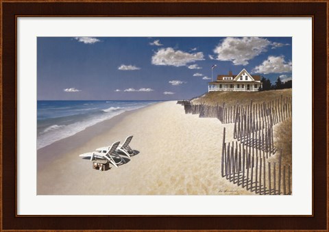 Framed Beach House View Print