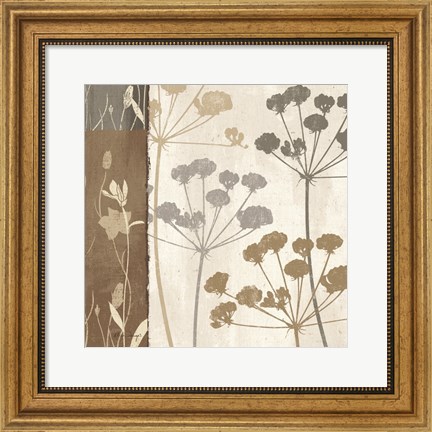 Framed Flowers &amp; Ferns I Print