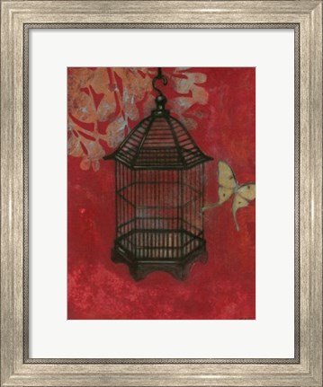 Framed Asian Bird Cage II Print