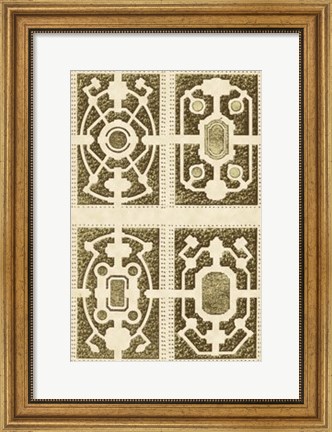 Framed Garden Maze II Print