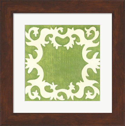 Framed Petite Suzani in Green Print
