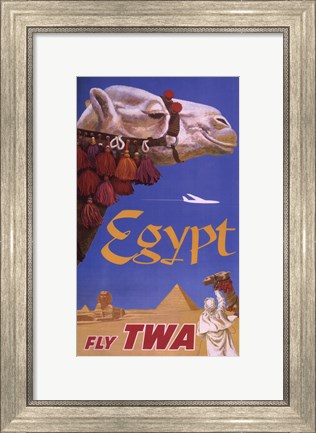 Framed Egypt - Fly TWA Print