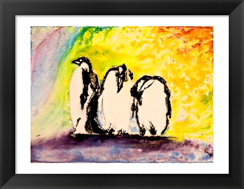 Framed Penguins Print