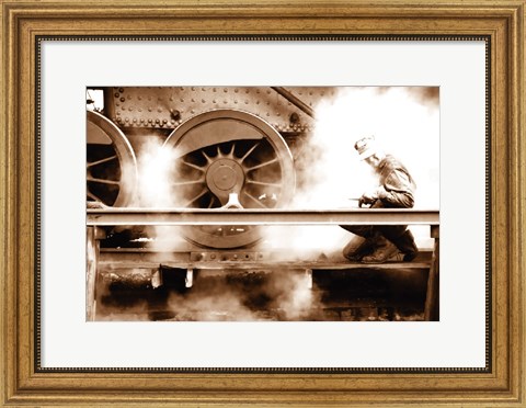 Framed Steam (Sepia) Print