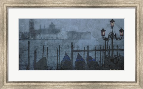 Framed Blue Canal I Print