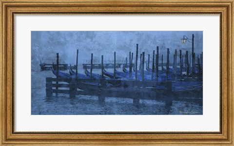 Framed Blue Canal II Print