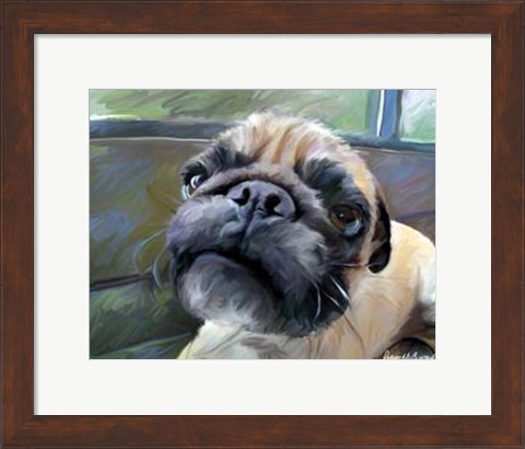 Framed Walrus Pug Print