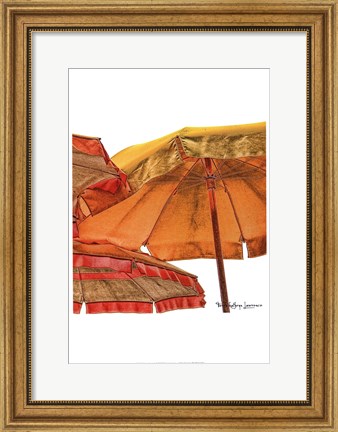 Framed Umbrellas Italia II Print