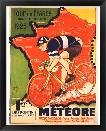 Framed Tour de France 1925 Print