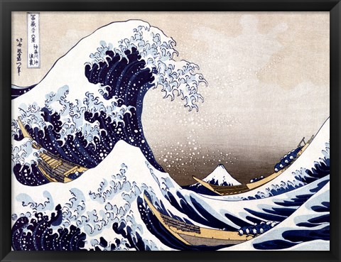 Framed Wave off Kanagawa Print