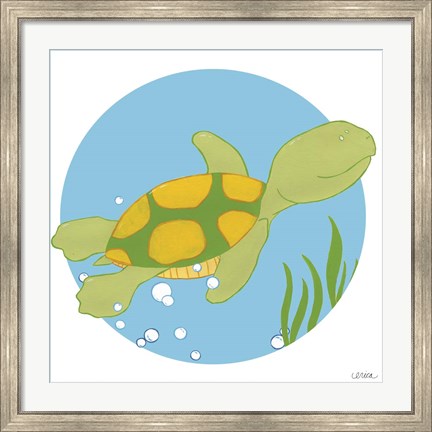 Framed Timothy the Turtle Print