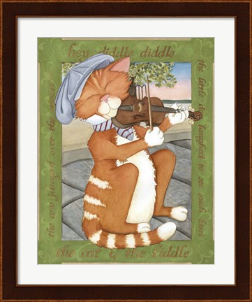 Framed Cat &amp; The Fiddle Print