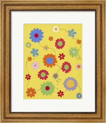 Framed Busy Blooms Print