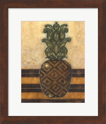 Framed Regal Pineapple I Print