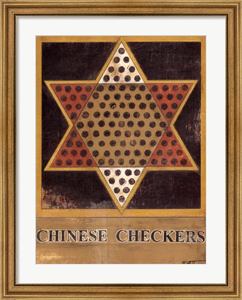 Framed Chinese Checkers Print