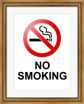 Framed No Smoking Print