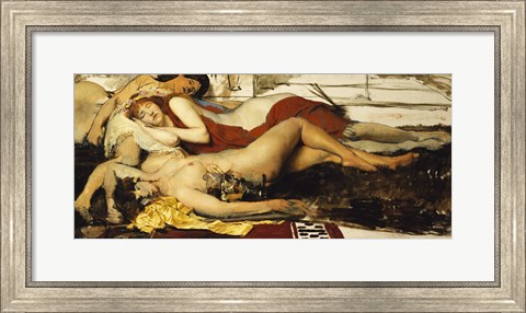 Framed Exhausted Maenides, c.1873-74 Print