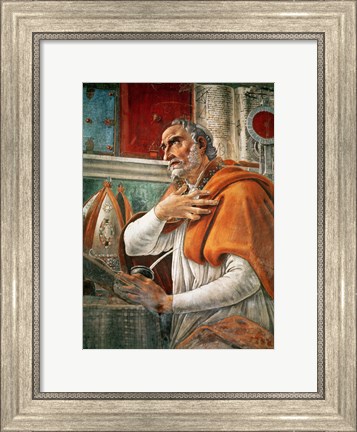 Framed St. Augustine in his Cell, c.1480 Print