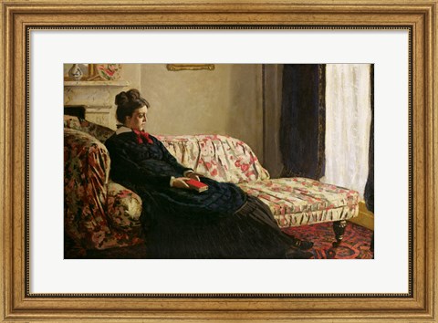 Framed Meditation, or Madame Monet on the Sofa, c.1871 Print