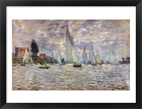 Framed Boats, or Regatta at Argenteuil, c.1874 Print