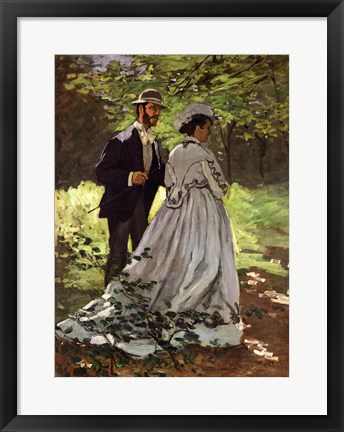 Framed Promenaders, or Bazille and Camille, 1865 Print