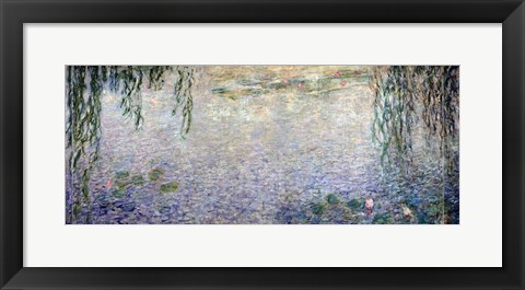 Framed Waterlilies: Morning with Weeping Willows, detail of the central section, 1915-26 Print