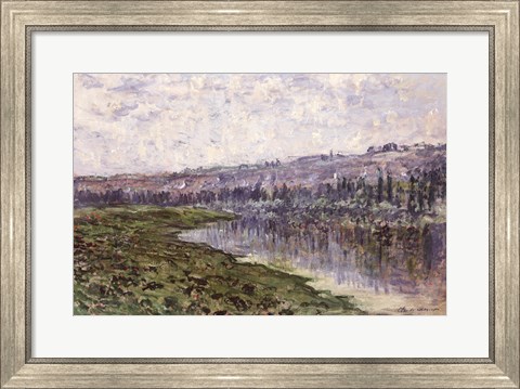 Framed Seine and the Hills of Chantemsle, 1880 Print