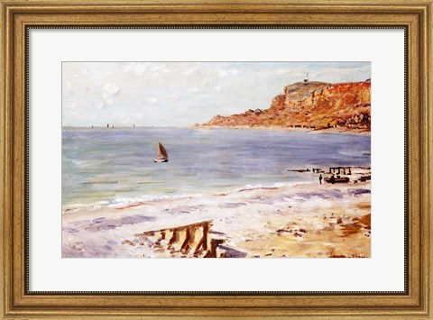 Framed Seascape at Sainte-Adresse Print
