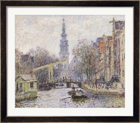 Framed Canal a Amsterdam, 1874 Print