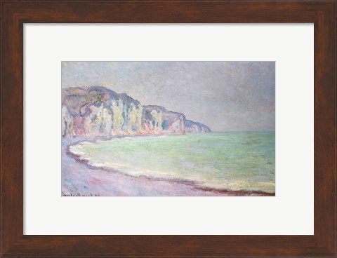 Framed Cliffs at Pourville, 1896 Print