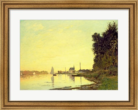 Framed Argenteuil, at the End of the Afternoon, 1872 Print