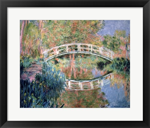 Framed Japanese Bridge, Giverny, 1892 Print