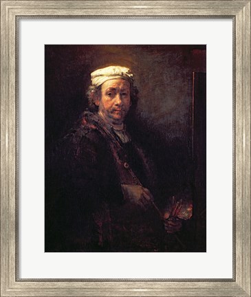Framed Portrait of the Artist at his Easel, 1660 Print