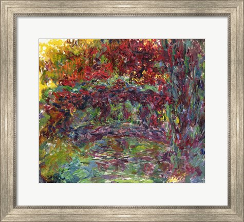 Framed Japanese Bridge at Giverny - abstract Print