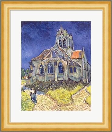 Framed Church at Auvers-sur-Oise, 1890 Print