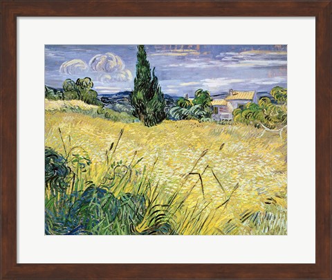 Framed Landscape with Green Corn, 1889 Print