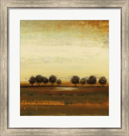 Framed Rusted Treeline Print