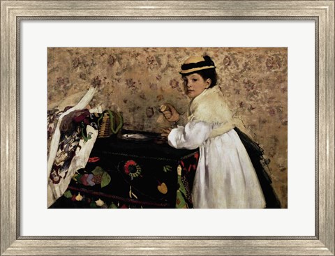 Framed Portrait of Hortense Valpincon as a Child, 1869 Print