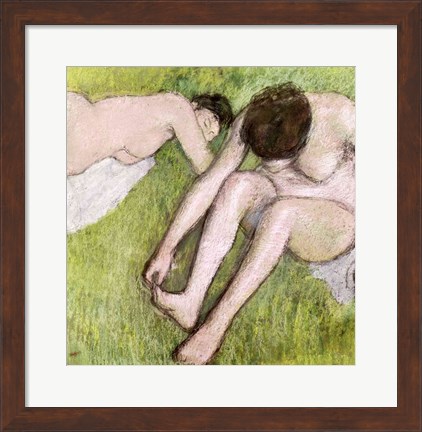 Framed Two Bathers on the Grass Print