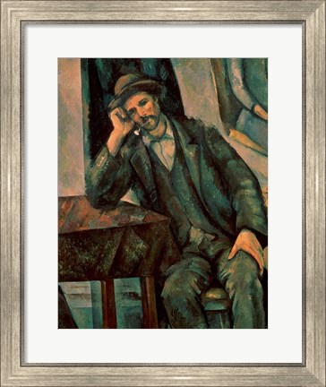 Framed Man Smoking a Pipe Print