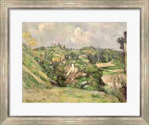 Framed Auvers-sur-Oise, seen from the Val Harme Print