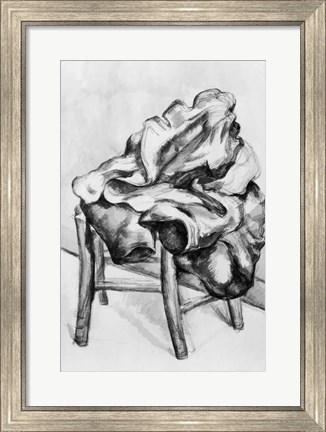 Framed Drapery on a Chair Print